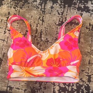 Wild Fable Pink and Orange Bikini Top